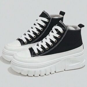 Black Platform Sneakers